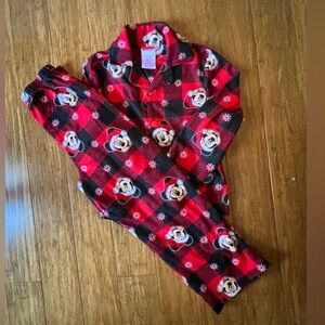 Disney Mickey Mouse Christmas Pajama Set Size 6